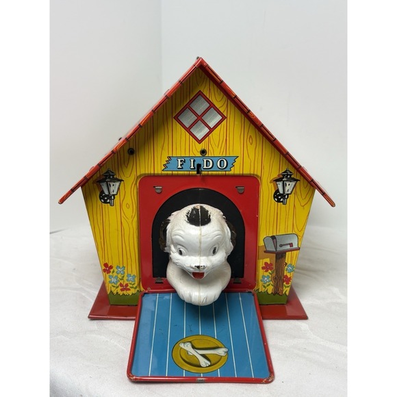 Ohio Art Co. Other - Fido's Musical Dog House Metal Toy Ohio Art Co. w/ Swiss Music Unit Vintage READ